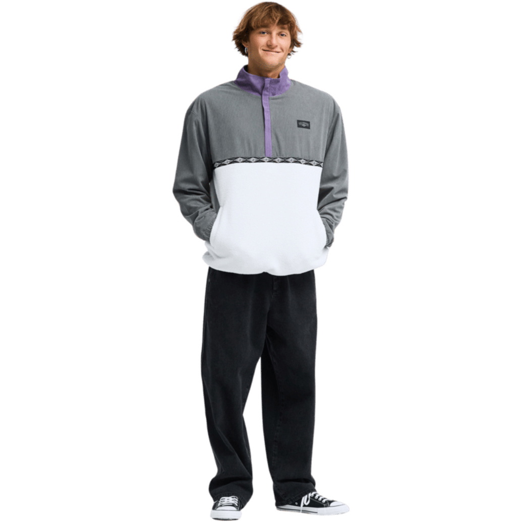 2026 Billabong Mens Space Lobster Half Zip Fleece EBYPF03004 - Grape Leaf